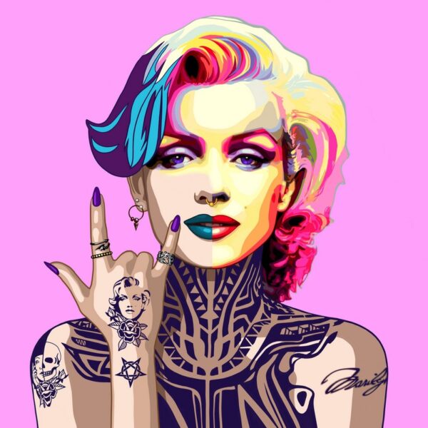 Alternative Marilyn Monroe with tattoo